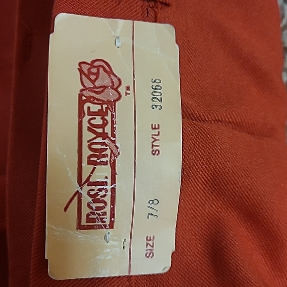 Vintage Rose Royce Women’s 7/8 Red Pants Pleated Wool Blend Style 32066 NWT - Picture 4 of 11